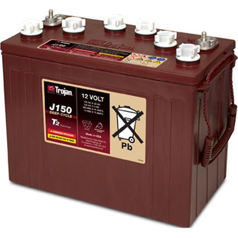 Batterie TROJAN PLAQUES EPAISSES J150 N/A 12V 150AH AMPS (EN) (1/2)