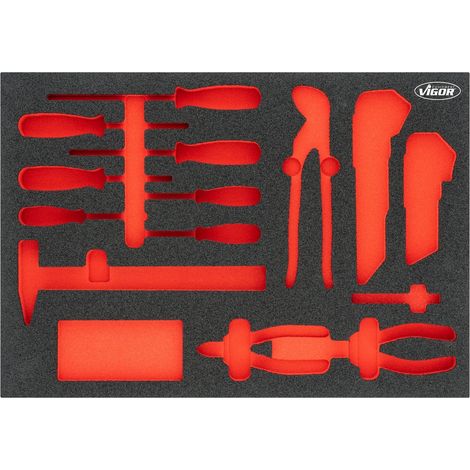 VIGOR Weichschaumeinlage, leer, V5111N-L, (LxBxH) 563 x 393 x 35 mm (1/2)