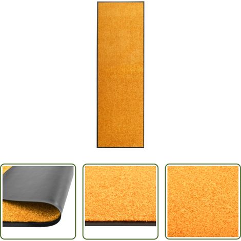 vidaXL Innen- und Außenfußmatte -  Fußmatte Waschbar Orange 60x180 cm (1/5)