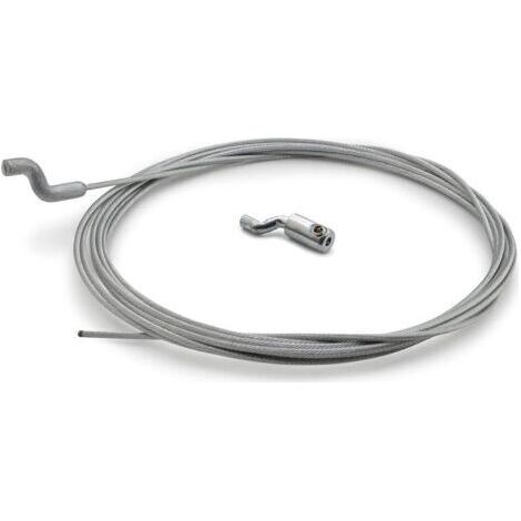 CCYKXA Câble de Gaz Souple Ø1.5 mm avec Embout Z et Serre-câble en Z Longueur 2.5m Accélérateur Carburateur Poignée Réparation pour Tondeuse Débroussailleuse Motoculteur Jardin (1 câble)