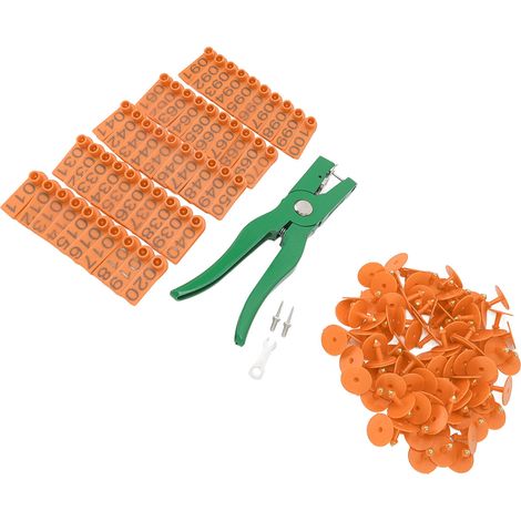 Pince ergonomique pour marquage auriculaire des animaux (porcs, chèvres, moutons, veaux) avec étiquette auriculaire (1/5)