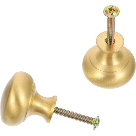Lot de 2 boutons porte en laiton brossé mat, pour meubles style (1/5)