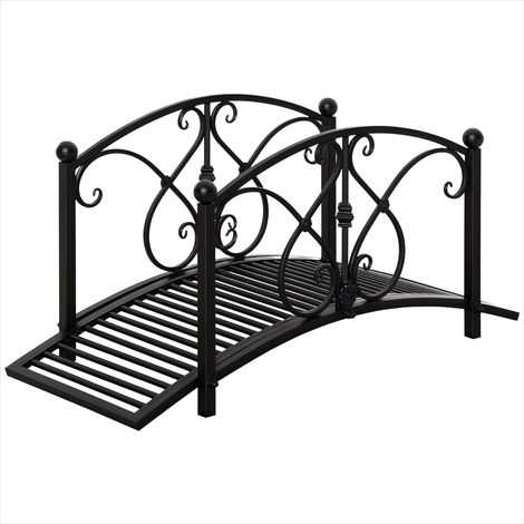 Pont de jardin Passerelle en métal pour jardin avec garde-corps (1/5)