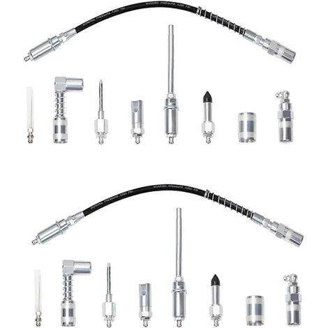 Kit de 18 graisseurs pour outils et lubrification, graisseurs à connexion rapide, accessoires de lubrification complets. (1/5)