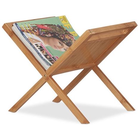 2 porte-revues en bambou - plateau de lecture - porte-revues - gain de place (1/5)