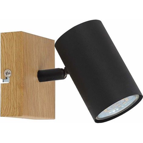 Applique scandinava nera legno Quentin GU10 Reality (1/3)