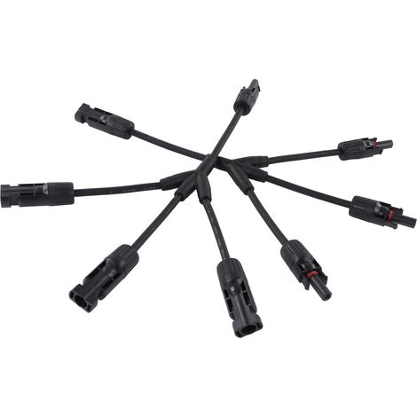 Connecteur photovoltaïque IP67, connecteur solaire en Y 1000 V, connecteur parallèle extra long pour panneau solaire, kit d'outils pour câble solaire MC4-Y4 (1/5)