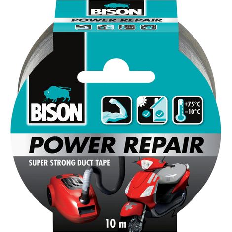 Cinta adhesiva Bison power repair tape resistente impermeable 10m 5cm
