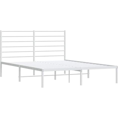 Giroletto con Testiera Metallo Bianco 150x200 cm vidaXL (1/5)