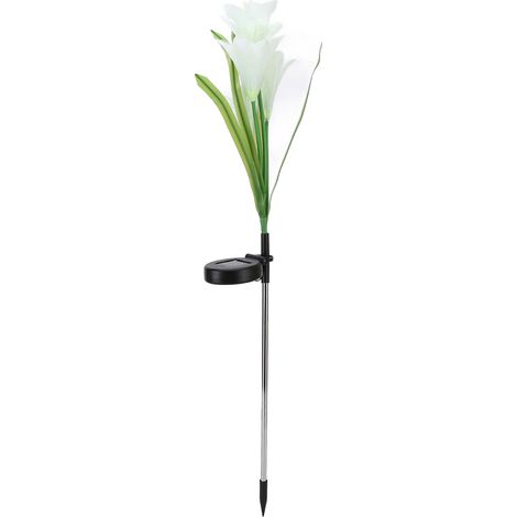 Lampes solaires pour fleurs, étanches, à piquer pour jardin, terrasse ou cour, couleur blanche (1/5)