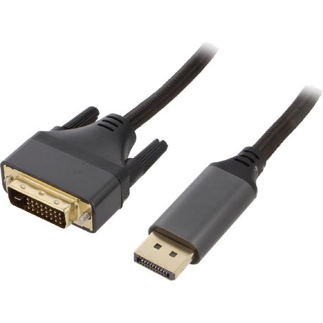 Cable DisplayPort male DVI-D male 1.8m noir