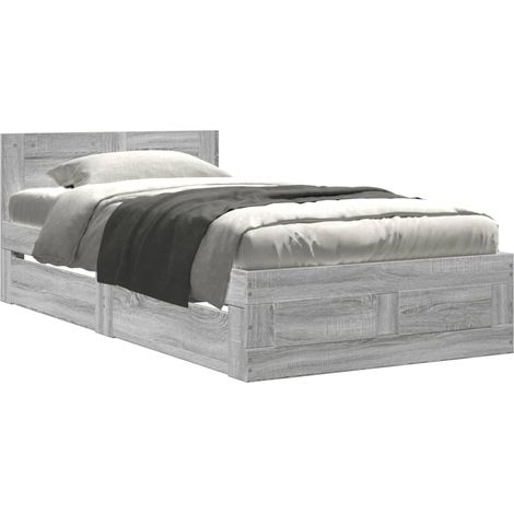 Maison Exclusive - Cama con cabecero madera de ingeniería gris So (1/5)