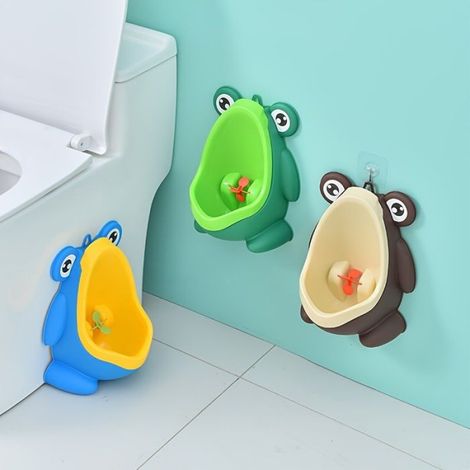 Urinoir Grenouille - Pour Apprentissage Propreté Garçon - Fixation Murale ou Au Sol - Bac Amovible - 1 Pièce