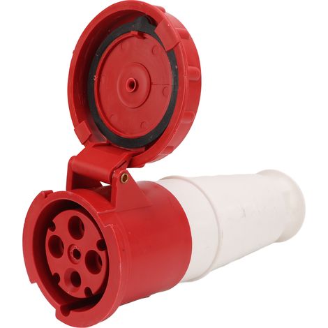 Prise industrielle étanche 4 broches anti-fuite boîtier PP connecteur d'alimentation industriel en laiton 220V-380V (1/5)
