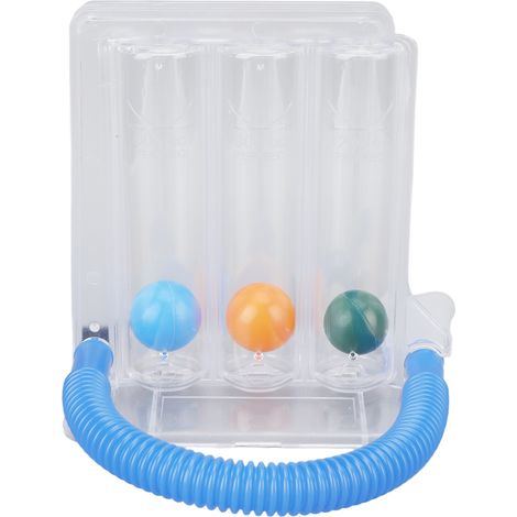 Exercitateur Respiratoire avec 3 Billes Colorées - Améliorez Votre Capacité Pulmonaire et Respiration Profonde (1/5)