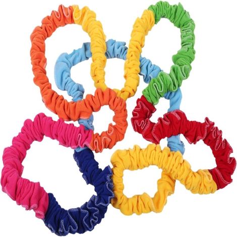 Cuerda elástica, resistente, tamaño para equipos de 4 personas, para fiestas y juegos al aire libre (200 cm, arcoíris) (1/5)