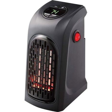 Radiateur Personnel - Affichage Numerique - Minuterie 12 H - Chauffage Rapide 350 W - Pour Bureau Voyage - 1 Unite