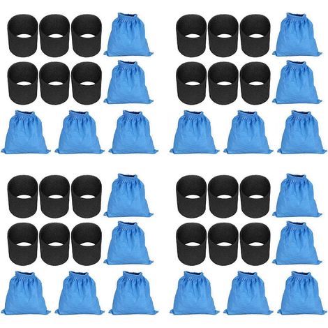 20 sacs filtrants et 24 filtres en mousse pour nettoyeurs eau et poussière Kärcher MV1, WD1, WD2, WD3 et SE4001. (1/5)