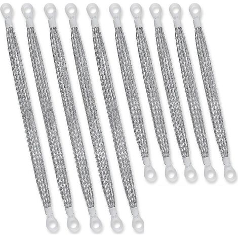 Lot de 10 tresses de masse universelles pour automobile, kit de tresses de masse moteur 10/12 pouces en cuivre tressé (1/5)