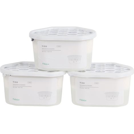 Boîte Déshumidifiante 3 Pièces - Absorbeur d'Humidité pour Armoire et Intérieur - Déshumidificateur d'Air (1/5)