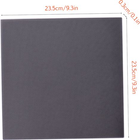Zubehör für 3D-Drucker: 235 x 235 mm Plattform aus Kohlenstoff-Kristall-Siliziumglas, leicht abnehmbares Modell, kompatibel mit Ender-3, schwarz.