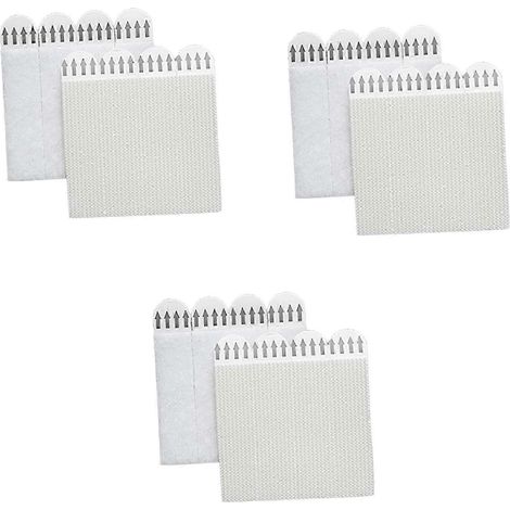 Bandes adhésives pour accrocher des tableaux, des petits miroirs et des cartes postales.