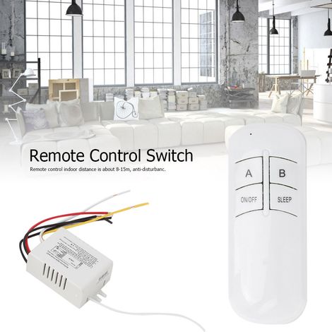 Interrupteur sans Fil Digital 220V ON/OFF avec Télécommande pour Luminaire Murale (1/5)