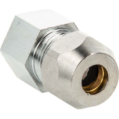 tecuro gerade Quetschverschraubung Ø 8 mm x G 3/8 Zoll Innengewinde, Messing verchromt