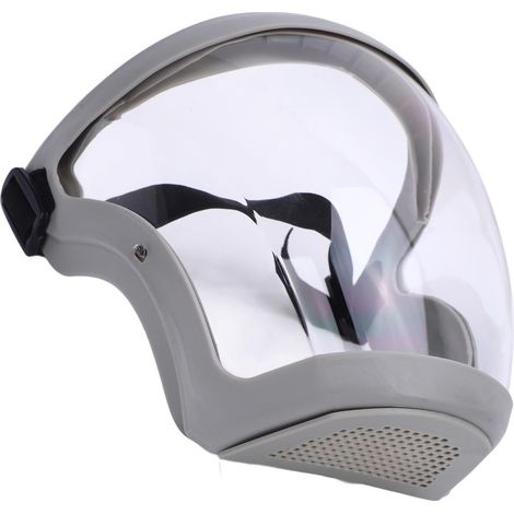 Écran facial de sécurité antibuée transparent intégral, protection maximale pour le meulage et la découpe, gris (1/5)