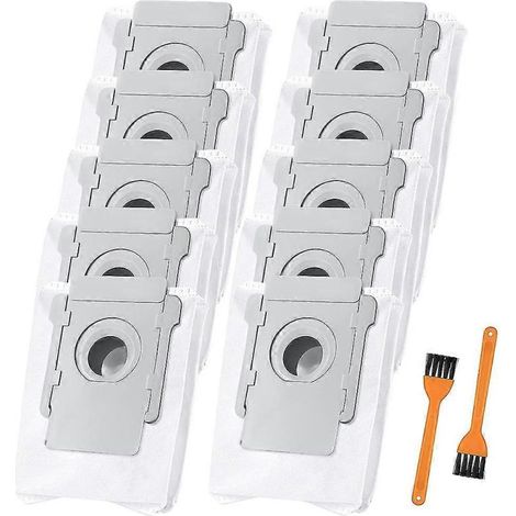 Para iRobot Roomba Combo J7 + accesorios para aspiradora, color blanco (10 bolsas para el polvo + 2 cepillos pequeños amarillos) (1/4)