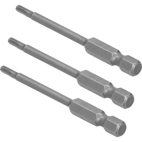 Lot de 10 embouts de tournevis électriques hexagonaux de 2,5 mm avec tête magnétique en acier allié S2 (1/5)