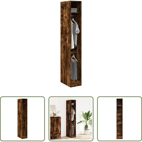 Kleiderschrank Räuchereiche -  Kleiderschrank Räuchereiche 30x50x200 cm Holzwerkstoff (1/5)