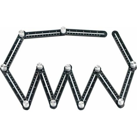 Règle de mesure multi-angle, précise en alliage d'aluminium de qualité supérieure, outil de mise en page avec moule perforé pour les constructeurs