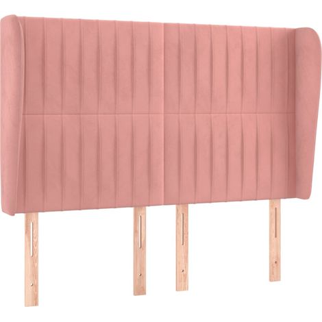 Maison Exclusive - Cabecero con orejas de terciopelo rosa 147x23x (1/5)