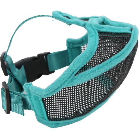 Muselière pour chien à museau court en maille, réglable et respirante, anti-morsure, pour bouledogue. Taille M. (1/5)