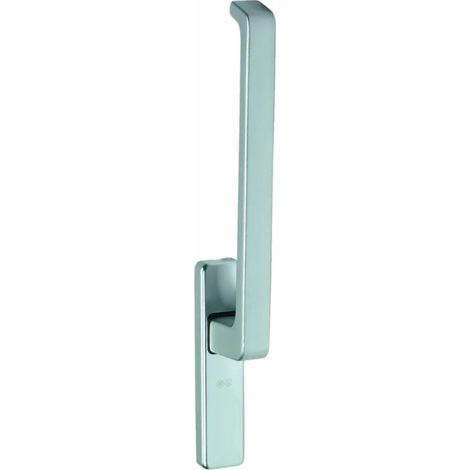Ferco – Poignée de porte d'entrée à cylindre – Entraxe 70mm – Finition métal argent – Arrêt de béquille à 180° – Pour épaisseur de vantail 56mm