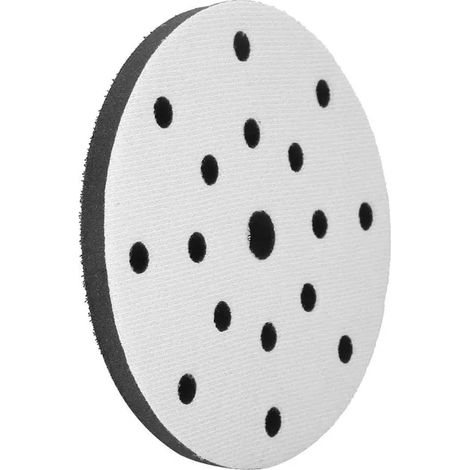 Lot de 10 Disques de Ponçage Flexibles, 150mm Pad d'Interface Mousse Douce pour Ponceuse, Éponge Abrasive Rond, Diamètre 150 mm, 17 Trous (1/4)