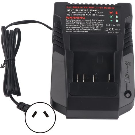 Chargeur intelligent pour batterie lithium 14V-18V, adapté aux Bosch BC660 BC1880, avec prise AU et alimentation AC 100-240V (1/5)