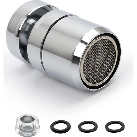 Mousseur Robinet Cuisine, Rotation à 360° Embout Robinet, Adapté à La Cuisine et à La Salle de Bain, Compatible Avec Les Robinets à Filetage Extérieur M22 ou Filetage Intérieur M24 (1/5)