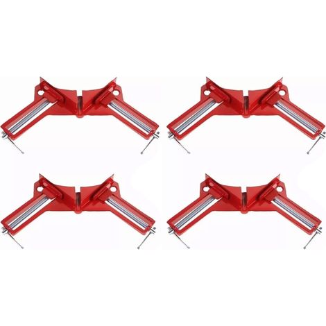Pince d'angle de fixation en alliage d'aluminium, Clip à Angle droit de 90 degrés, pour verre à faire soi-même, cadre photo pour aquarium, travail du bois, 4 pièces (1/5)