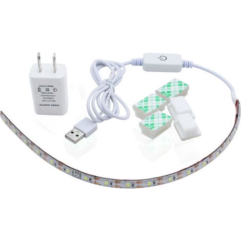 5V 6500K 30cm LED-Streifen mit US-Stecker, 110-240V - Flexibler Lichtstreifen (1/4)