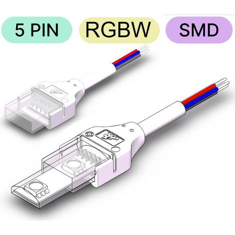 Connettore Impermeabile per LED RGBW SMD a 5 pin da Striscia ad Alimentazione
