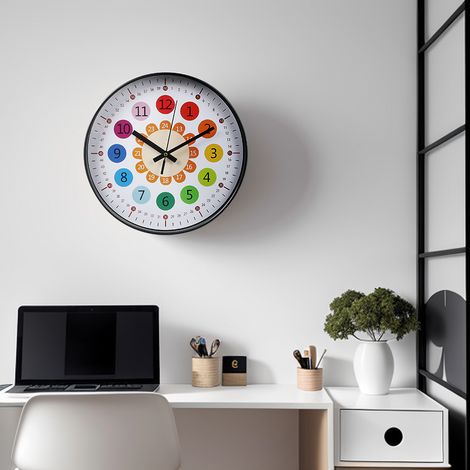 Modern Colourful Teach The Time Round Clock for Kids (1/5)