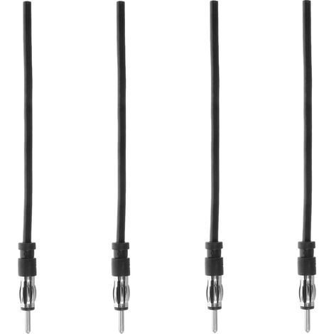 4Pièces Accessoires Antenne Auto Plastique Métal Pour Radio Stéréo (1/2)