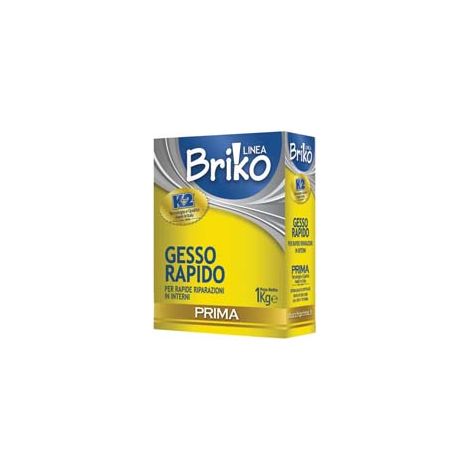 K2 LINEA BRIKO GESSO RAPIDO BIANCO IN POLVERE- - Kg.1 in scatola - 12 pezzi K2