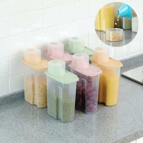 Boîte De Conservation Alimentaire - 2 5 L - 26 5 X 15 X 9 5 Cm - Plastique Transparent - Lot De 6 (1/4)