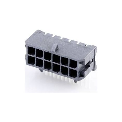 Molex Barrette mâle encastrable (standard) Nbr total de pôles 12 Pas: 3 mm 430451200 1 pc(s) Tray W168262 (1/2)