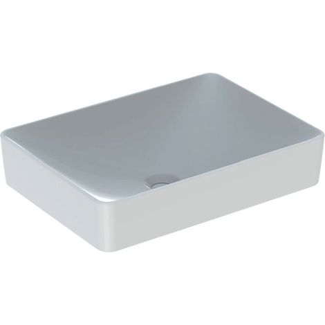 Geberit VariForm - Lavabo de encimera 55x40 cm, sin rebosadero, sin orificio para grifería, blanco 500.779.01.2 (1/4)