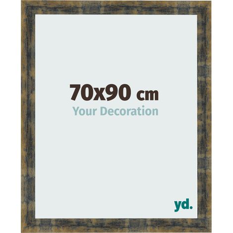 yd. - Cadre photo 70x90 - Bleu Or Melange - MDF - Pisa (1/5)