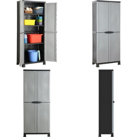 Kunststoffschrank 68x39x171,5 cm - Aufbewahrungsbox - Garderobenfach - Werkzeugschrank - Regalsystem - Kunststoffeinrichtung - Home & Living (1/5)